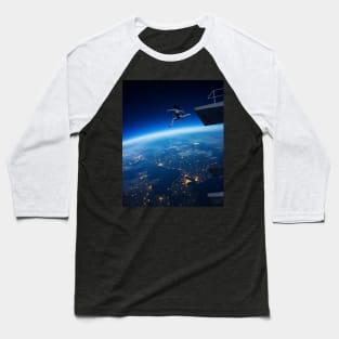 Jumping from Space Baseball T-Shirt